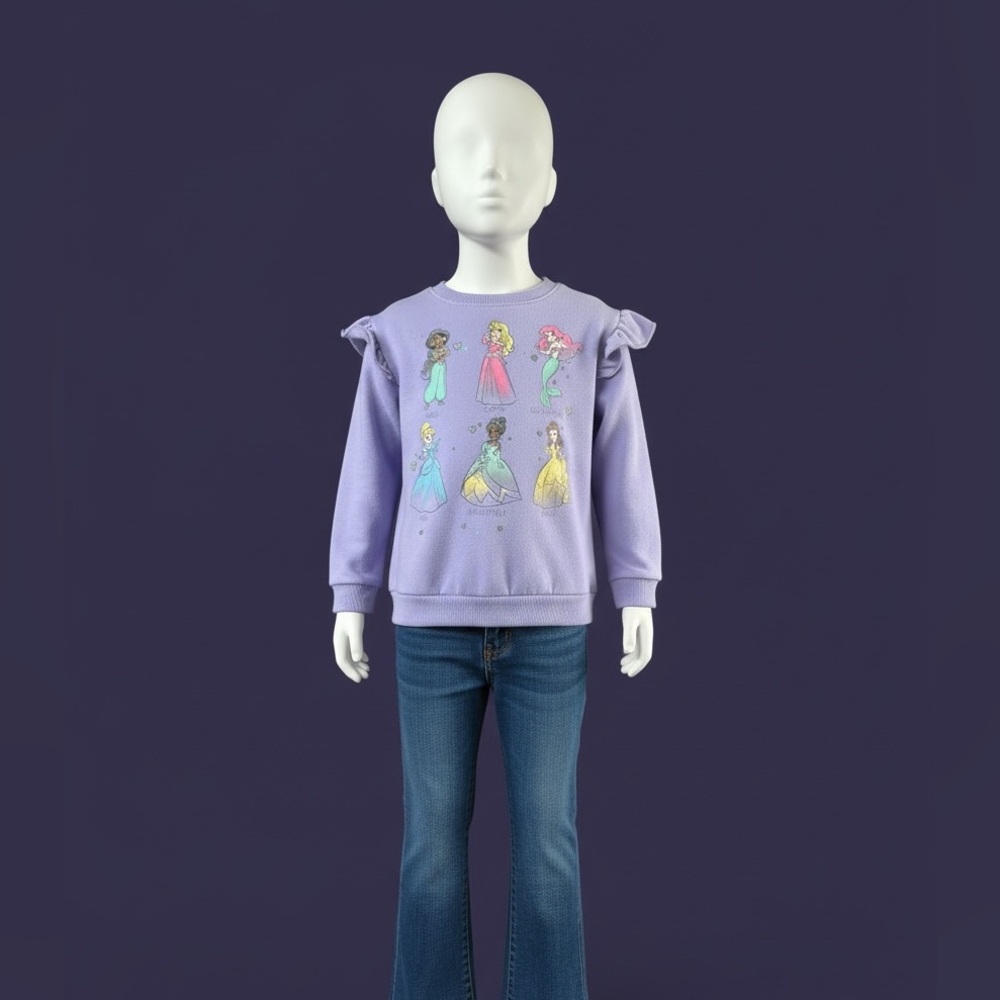 Disney Princess Lavender Sweatshirt for Kids